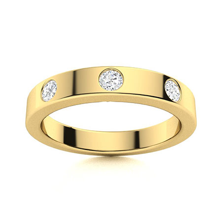 0.05 Carat Natural Round Cut Diamond wedding band for Men