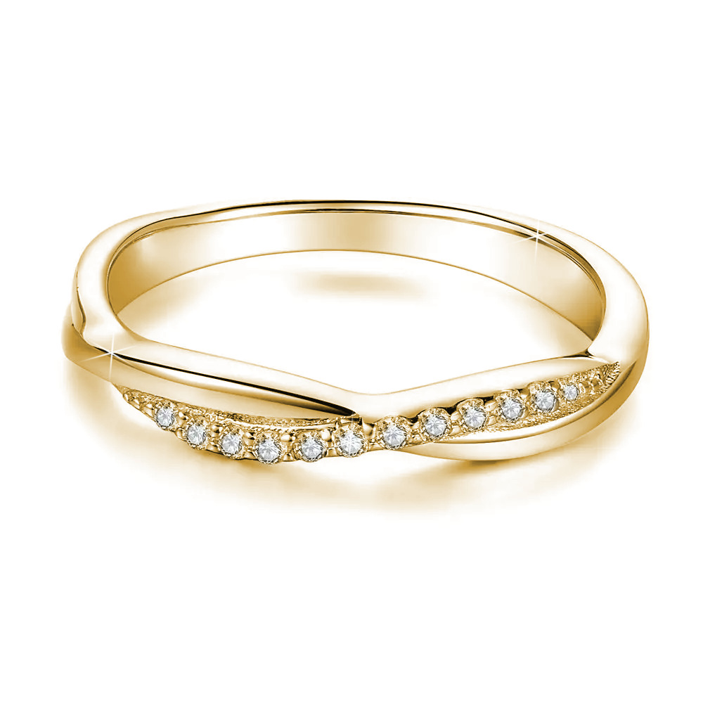 0.2 Ct Lab-Created Round Cut Evlin  Diamond Rings in 18K White Gold
