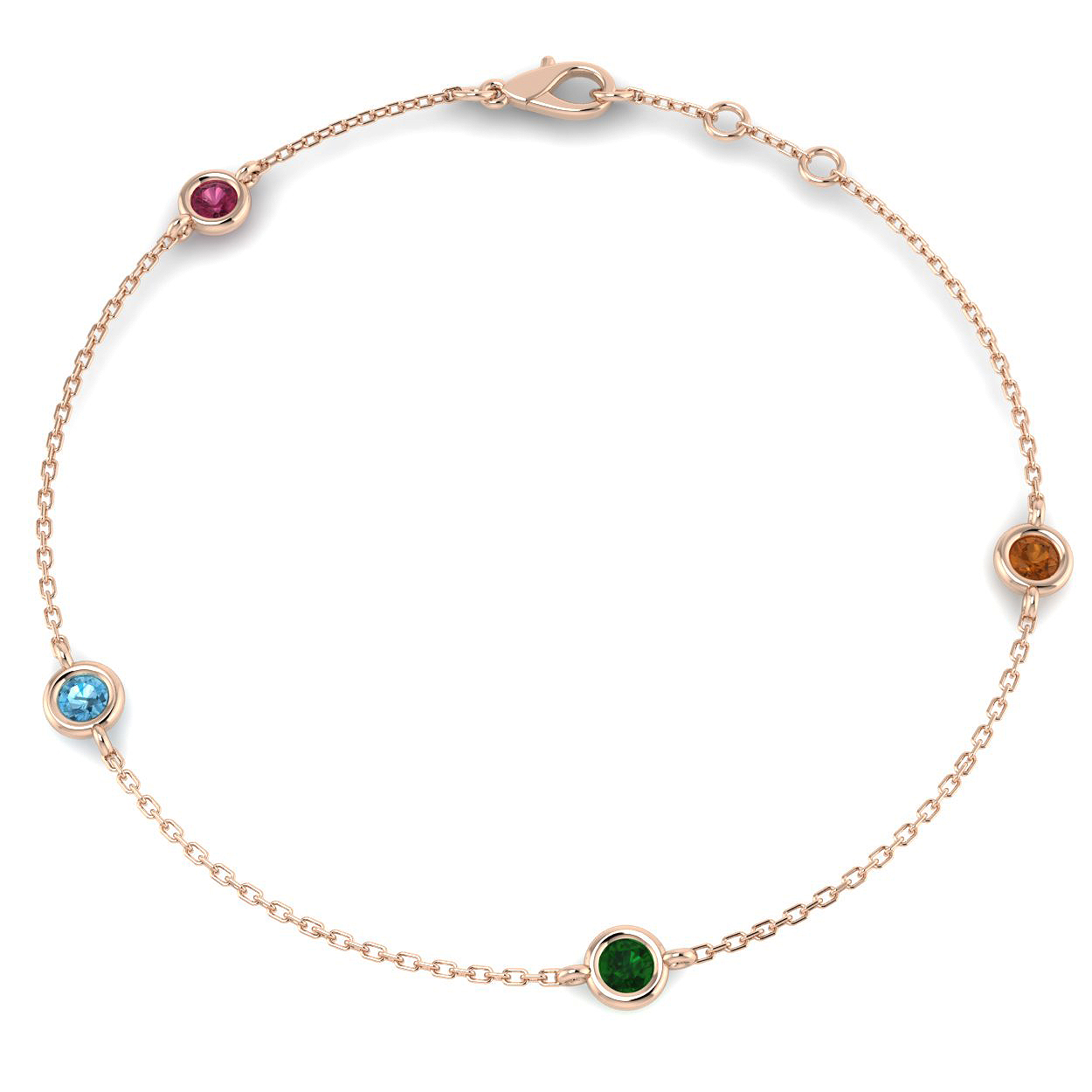 Bezel Set Blue Topaz Diamond Ring