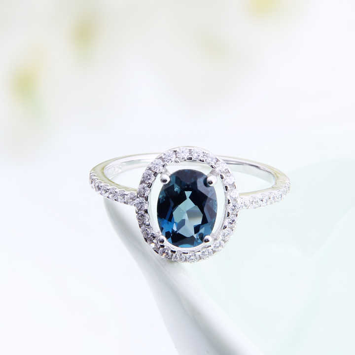 Anaya Blue Sapphire  Diamond Ring