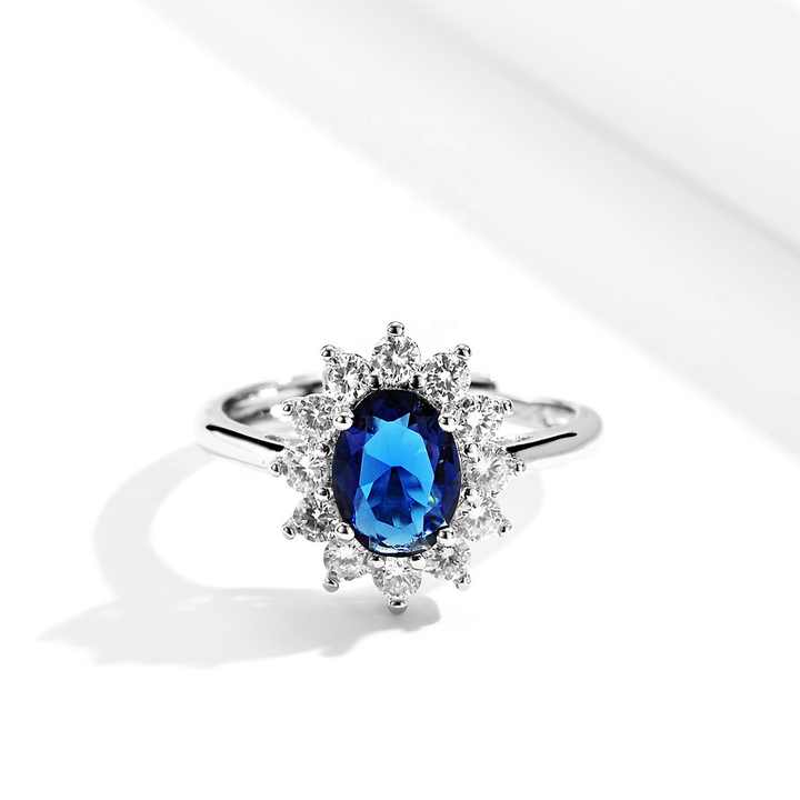 Angela Blue Sapphire  Diamond Ring