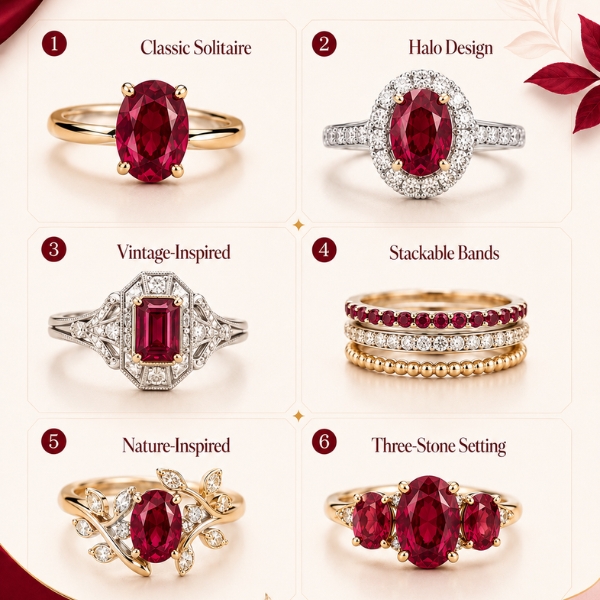 Ruby Ring Styles & Settings Sunshine Diamonds