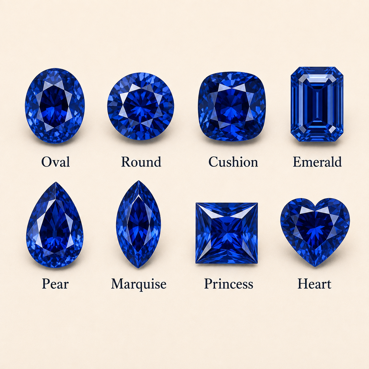 Different sapphire engagement ring settings