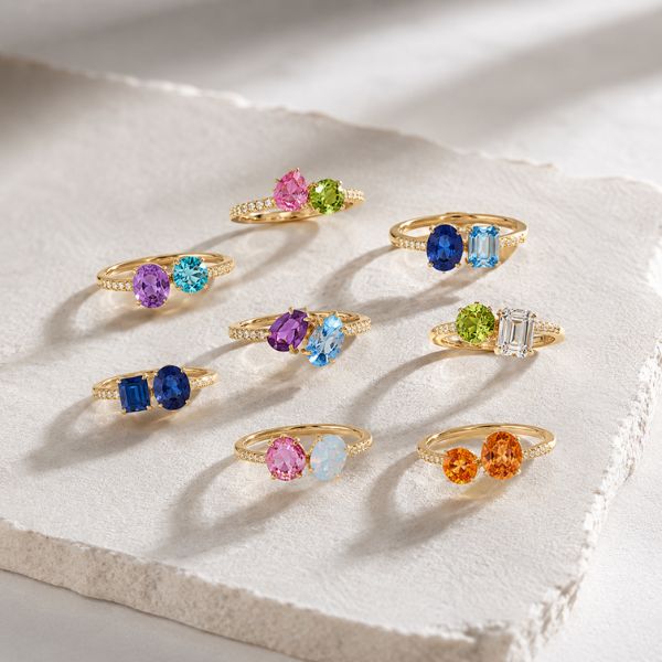 two-stone-engagement-rings-guide-uk-Gemstone — Sunshine Diamonds UK